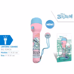Lampe de Poche - Stitch (Lilo & Stitch) Rose Caractéristiques : • Lumière LED • Interrupteur marche / arrêt sur la lampe • Co ...