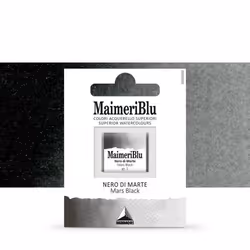 MaimeriBlu : Watercolour Paint : Half Pan : Mars Black