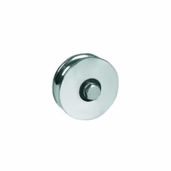 Roues pour Portails à Rainure en U En Acier Galvanisé Profil en U à Rainure Ronde Mm. 20 Avec 1 roulement diamètre Mm.120