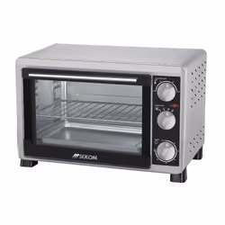 Sekom SGFR-19VS, 19 L, Noir, Argent, Rotatif, 100 - 230 °C, Acier inoxydable, 1 étagères