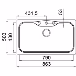 Elleci Fox 360 Evier à poser Rectangulaire Granitek - Vue supplémentaire 2