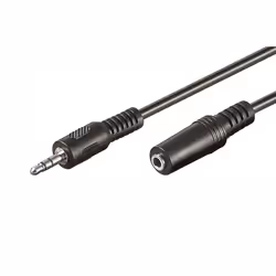 Ewent EC1651, 3,5mm, Mâle, 3,5mm, Femelle, 3 m, Noir