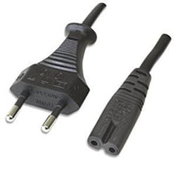 Ewent EC1906 câble électrique Noir 1,8 m Prise d'alimentation type C Coupleur C7