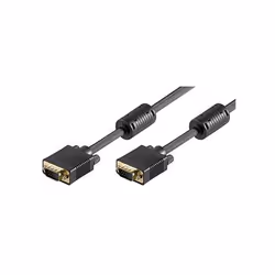 Ewent EW-110102-020-N-P, 1,8 m, VGA (D-Sub), VGA (D-Sub), Mâle, Mâle, Noir
