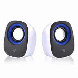 Ewent EW3513, 1-voie, 2.0 canaux, Avec fil, 5 W, 100 - 20000 Hz, Noir, Bleu, Blanc