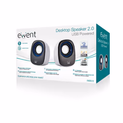 Ewent EW3513 haut-parleur 1-voie Noir, Bleu, Blanc Avec fil 5 W - Vue supplémentaire 4