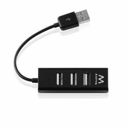 Ewent EW1123 hub & concentrateur USB 2.0 480 Mbit/s Noir