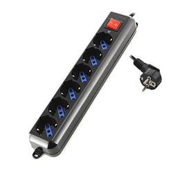 Ewent EW3924 multiprise 1,5 m 6 sortie(s) CA Noir