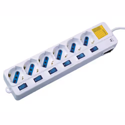 Ewent EW3930, 1,5 m, Intérieure, Type L, Blanc, 6 sortie(s) CA, 250 V