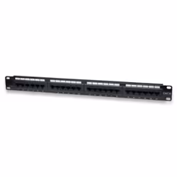 WP WPC-PAN-6U-24, RJ-45, Cat6, Noir, Montage de rack, 1U