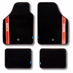 Ces tapis de voiture en tissu proviennent de la marque de qualité Sparco. L'ensemble de tapis de voiture universel se compose ...