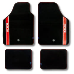 Sparco - Ensemble de tapis de voiture Tissu - Rouge