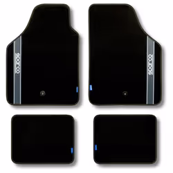 Ces tapis de voiture en tissu proviennent de la marque de qualité Sparco. L'ensemble de tapis de voiture universel se compose ...