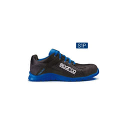 Sparco - Chaussure d'entrainement Nelson chaussure de se'curite' basse S1P N.41 ultra le'ge're en mesh 3D respirant et microfibre noir/bleu clair