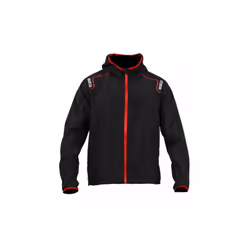 Veste coupe-vent Sparco New Windstopper Wilson avec capuche le'ge're Taille. M noir en tissu de'perlant 100 g/m2 zips enduits ...