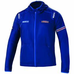 Description Veste coupe-vent avec capuche en tissu déperlant, patchs brodés, ruban "Martini Racing stripes" sur la manche. CO ...