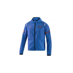 Veste coupe-vent Sparco Nouveau Windstopper Martini Racing Taille. m Bleu clair avec capuche le'ge're en tissu de'perlant 100 g/m2 ruban Martini