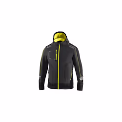 Veste softshell de travail Sparco DC Tech gris fonce'/jaune fluo Taille. Inserts de renfort XXXL et bandes re'fle'chissantes  ...