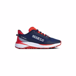 Baskets le'ge'res Sparco S-Run N.42 en maille respirante Bleu Marine/Rouge avec impression de renfort tridimensionnelle Blu m ...