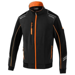 Veste technique coupe-vent Sparco Austin tech light shell taille xl veste noir/orange fluo avec fermeture e'clair e'tanche, inserts anti-abrasion et