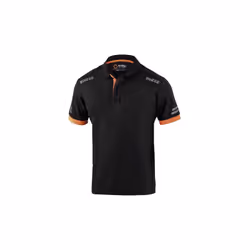 Sparco polo tech Toledo Tg. M en coton et polyester noir/orange fluo avec bandes re'fle'chissantes sur la manche Nero + Aranc ...