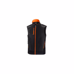 Gilet technique Sparco Tech Light Vest Illinois Taille. XL noir/orange fluo avec inserts de renfort et bandes haute visibilit ...