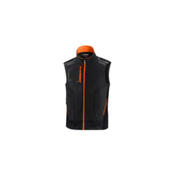 Sparco - Gilet technique Tech Light Vest Illinois Taille. xl noir/orange fluo avec inserts de renfort et bandes haute visibilite' zip central