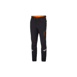 Kansas Tech Light Pants Pantalon de travail technique le'ger pour homme taille l noir/orange fluo en nylon avec inserts de renfort aux genoux Nero +