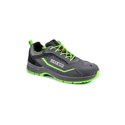 Sparco - Chaussures de travail de se'curite' chaussures de se'curite' Indy Felix S1PS N.42 Gris/Vert Fluo en cuir sue'de' perfore' et renforts en