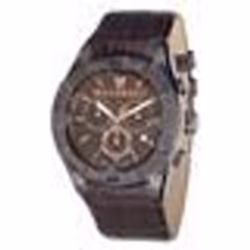 Montre - Maserati - Meccanica - Cuir Marron - Étanchéité 10 ATM - Style Chic