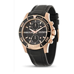 Sector R3251577004 montre Montre bracelet Mâle Quartz Noir, Or