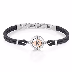 Morellato SAHB06, Bracelet enveloppant, Mâle, Nylon, Acier inoxydable