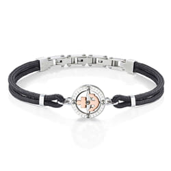 Morellato SAHB06 Bracelet enveloppant Mâle Nylon, Acier inoxydable