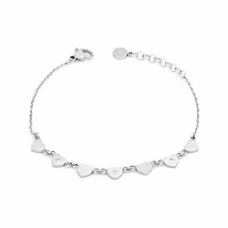 Morellato SAHM10, Bracelet à mailles, Hearts & Love, Femelle, Acier inoxydable