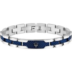 Bracelet - Maserati - JM419ASC02 - Acier inoxydable - Centre bleu - 21.5 cm