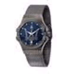 Montre Maserati homme R8853108005 ceinture en maille Potenza en acier inoxydable bleu fond logo Milan