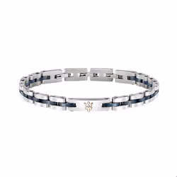 Bracelet en Acier Bicolore et Céramique Bleue - MASERATI - 232863