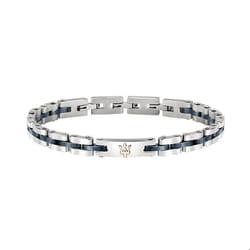 Bracelet en Acier Bicolore et Céramique Bleue - MASERATI - 232863