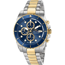 Sector 450 Montre bracelet Mâle Quartz Bleu, Or
