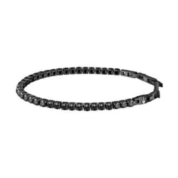 Bracelet Homme Maserati JEWELS en Acier et Zircons IP Noir - 22cm