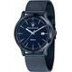 Montre Homme MASERATI - Métal Bleu - Energie solaire - Verre minéral