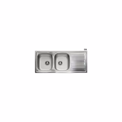 Évier intégré en acier inoxydable pour armoire sous évier. Dimensions 1160x500 mm; Hauteur du bol 150 mm; Trou encastré 1140x ...