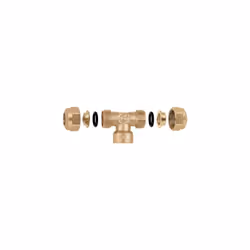 Raccord femelle TEE, pour tubes en cuivre conformément à la norme UNI EN 1254-2. Joint torique noir selon EN 681.1. (dianflex ...