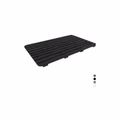 Plate-forme de douche rigide en plastique effet bois PP. Taille: cm L 80 x P 50 x H 2,5. (dianflex) Taille: Noir
