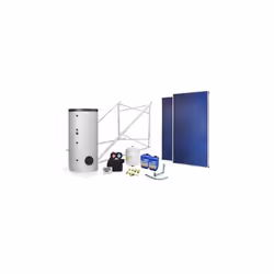Système complet composé de: nr. 1 kit hydraulique pour système solaire à circuit forcé (415-FK10-2) + nr. 1 bouilloire 200 lt ...