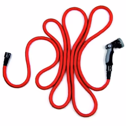 Tuyau d'arrosage extensible anti-n ud et anti-torsion en bambou 5-15 m rouge avec raccords et pistolet 7 jets soft touch le'g ...