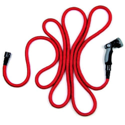 Senza - Tuyau d'arrosage extensible anti-n ud et anti-torsion en bambou 5-15 m rouge avec raccords et pistolet 7 jets soft touch le'ger et compact