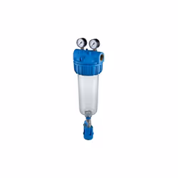 Récipient transparent avec filetages en laiton type BSPP. (dianflex) Taille: 1 » BFO - A510 x B145 x C130
