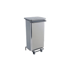 Certeo - Support de sacs poubelles mobile 110 litres à pédale inox
