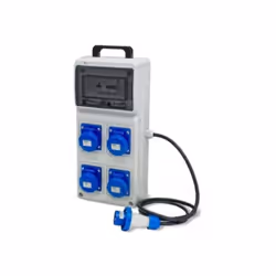 Rosi Materiale Elettrico 2x4P + 2x3P 16A - 2242 Tableau de distribution ASC avec 4 prises de courant -Nombre de pôles de pris ...